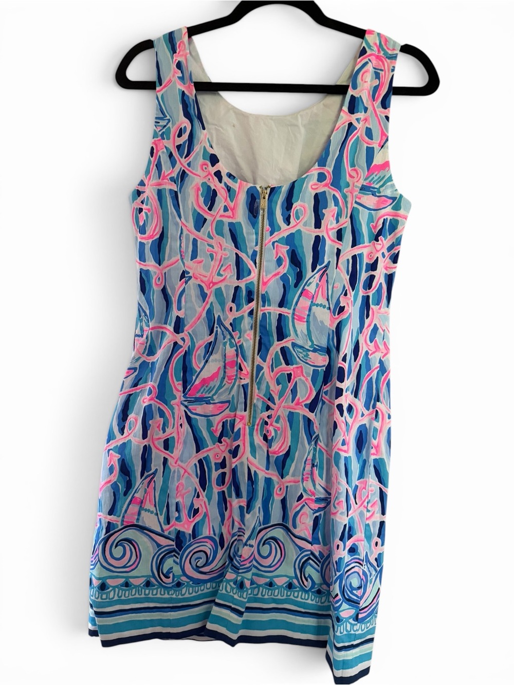 Lilly Pulitzer Mila Shift Dress Reel Nauti Nautical Print Size 6 - Picture 3 of 6